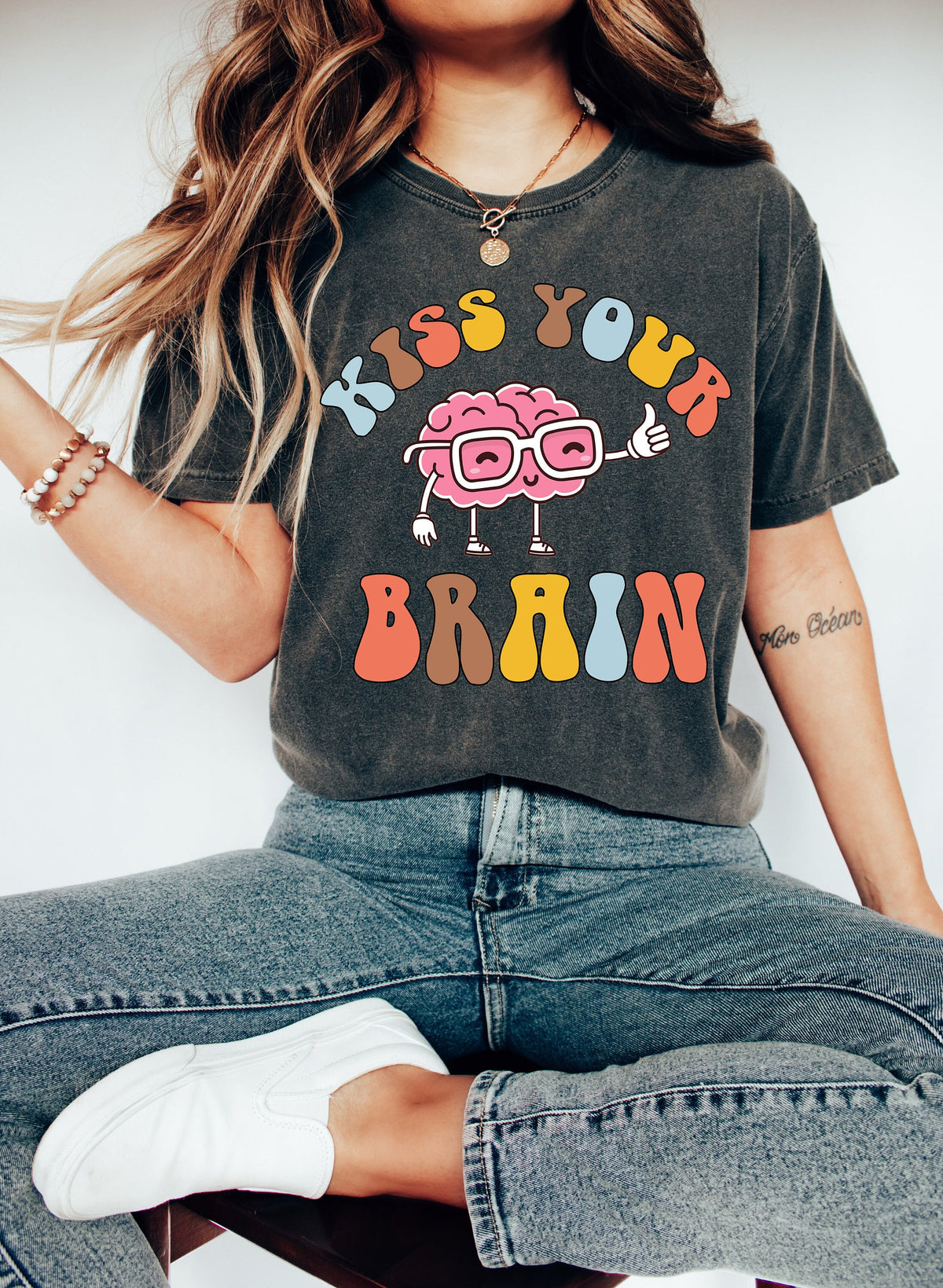 Kiss Your Brain Teacher Shirt, Retro Sped Teacher T-Shirt