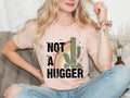 Not A Hugger Cactus Shirt: Retro Western Graphic Tee