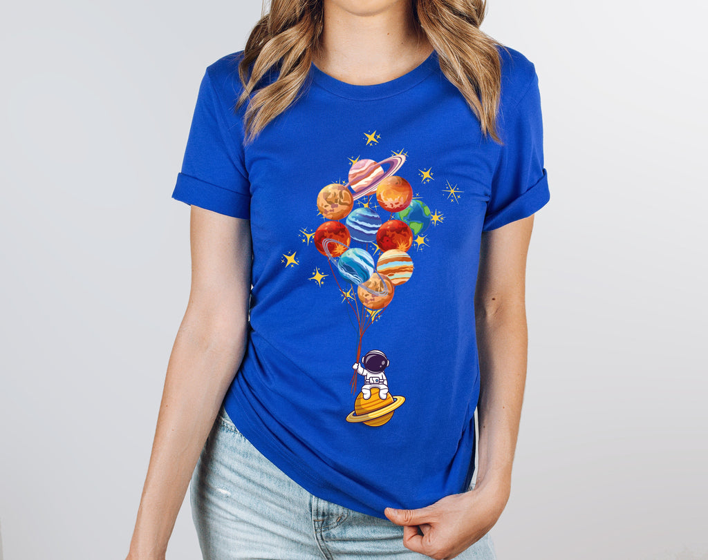 Custom Astronaut Planets Shirt: Space Birthday Gift