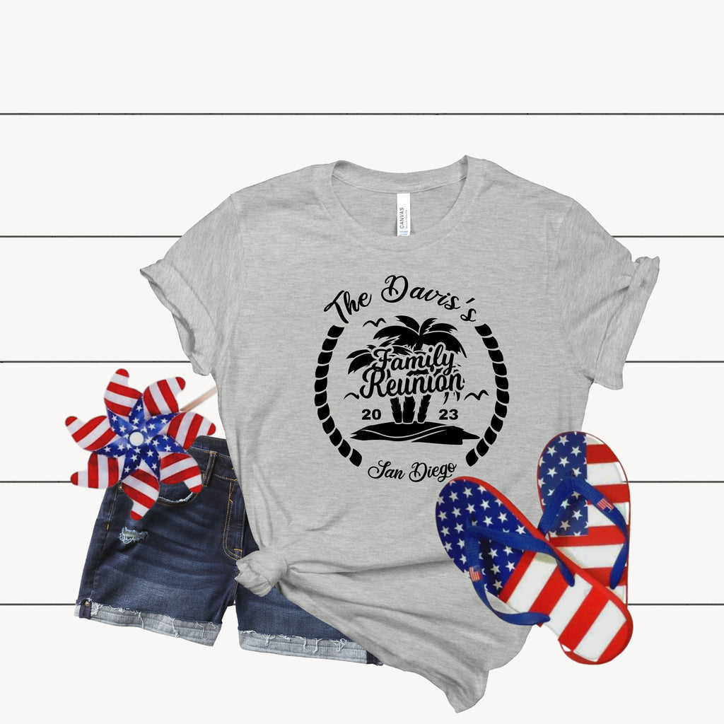 Beach Family Reunion Shirt: Palm Tree Reunited Design