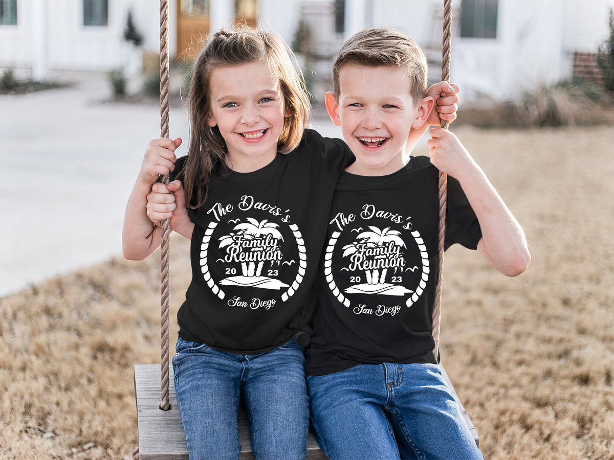 Beach Family Reunion Shirt: Palm Tree Reunited Design