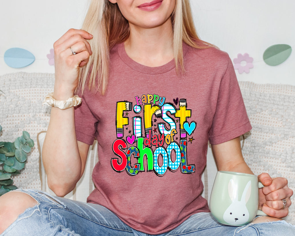 Happy First Day of School T-Shirt: Teacher Back to School Shirt
