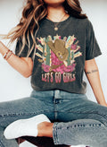 Let's Go Girls Graphic Tee: Retro Cowgirl T-Shirt