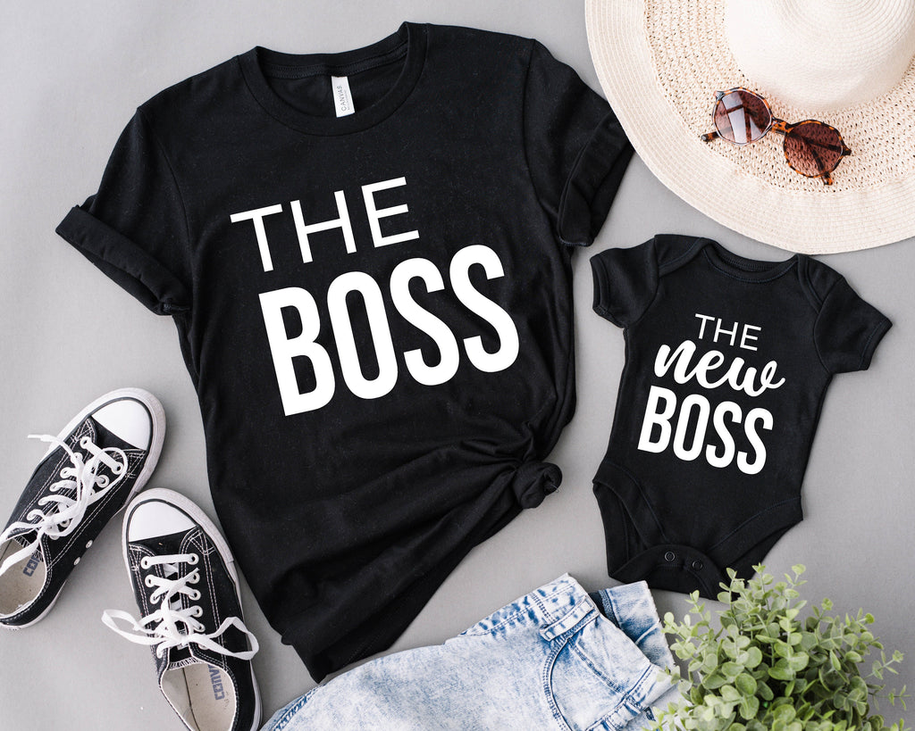 The Boss Matching Family T-Shirt Set, Funny Father's Day Gift