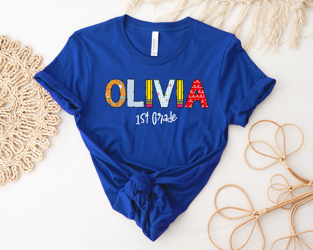Personalized Back to School Shirt: Kids Name Tee