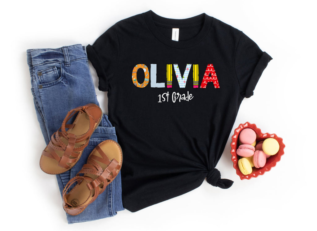 Personalized Back to School Shirt: Kids Name Tee