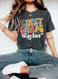 First Grade Teacher Shirt: Retro Back To School Tee