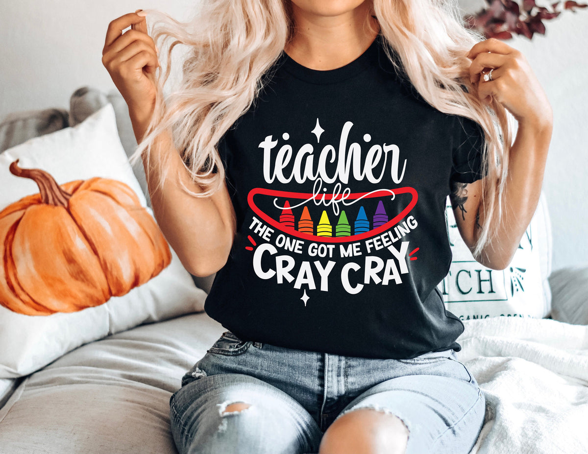 Funny Teacher Crayon T-Shirt: Back to School Gift