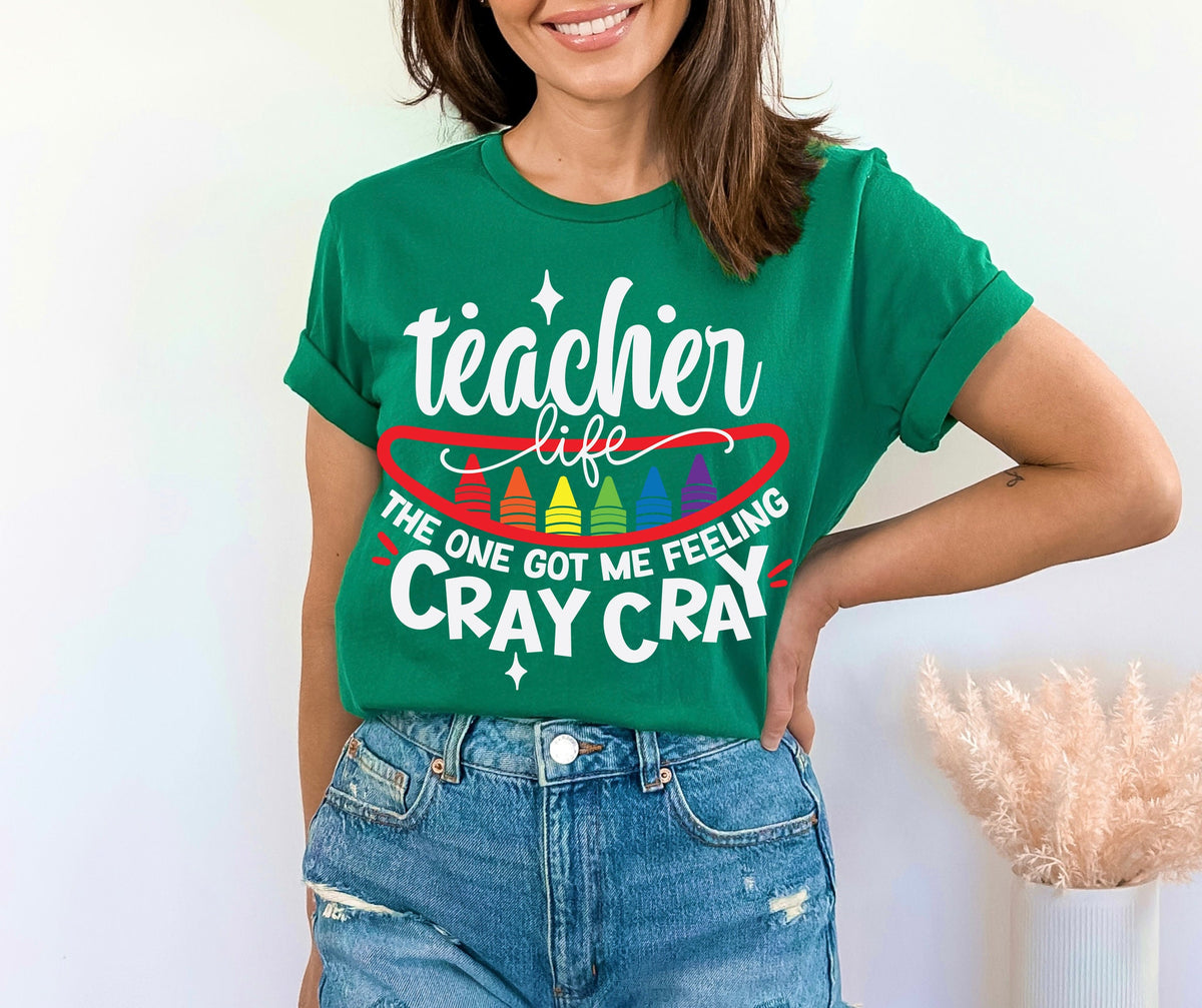 Funny Teacher Crayon T-Shirt: Back to School Gift