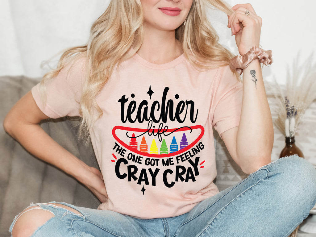 Funny Teacher Crayon T-Shirt: Back to School Gift