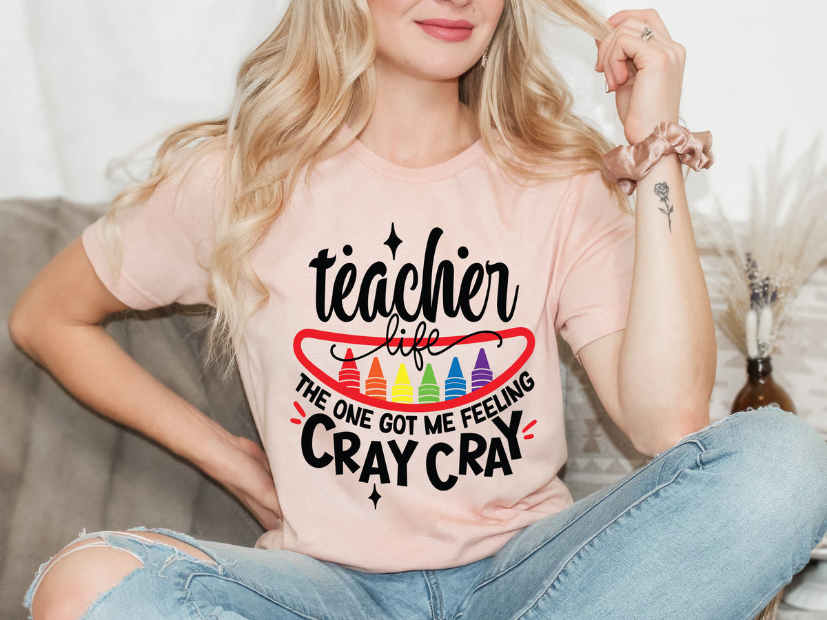 Funny Teacher Crayon T-Shirt: Back to School Gift
