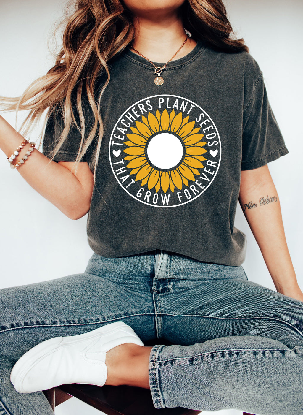 Inspirational Teacher Sunflower Shirt: Teachers Plant Seeds