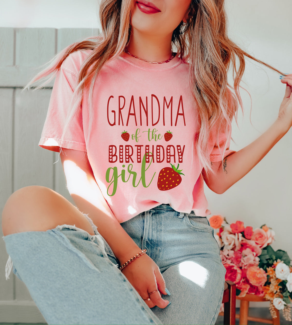 Strawberry Birthday Matching Family Shirts: 1st Birthday Party