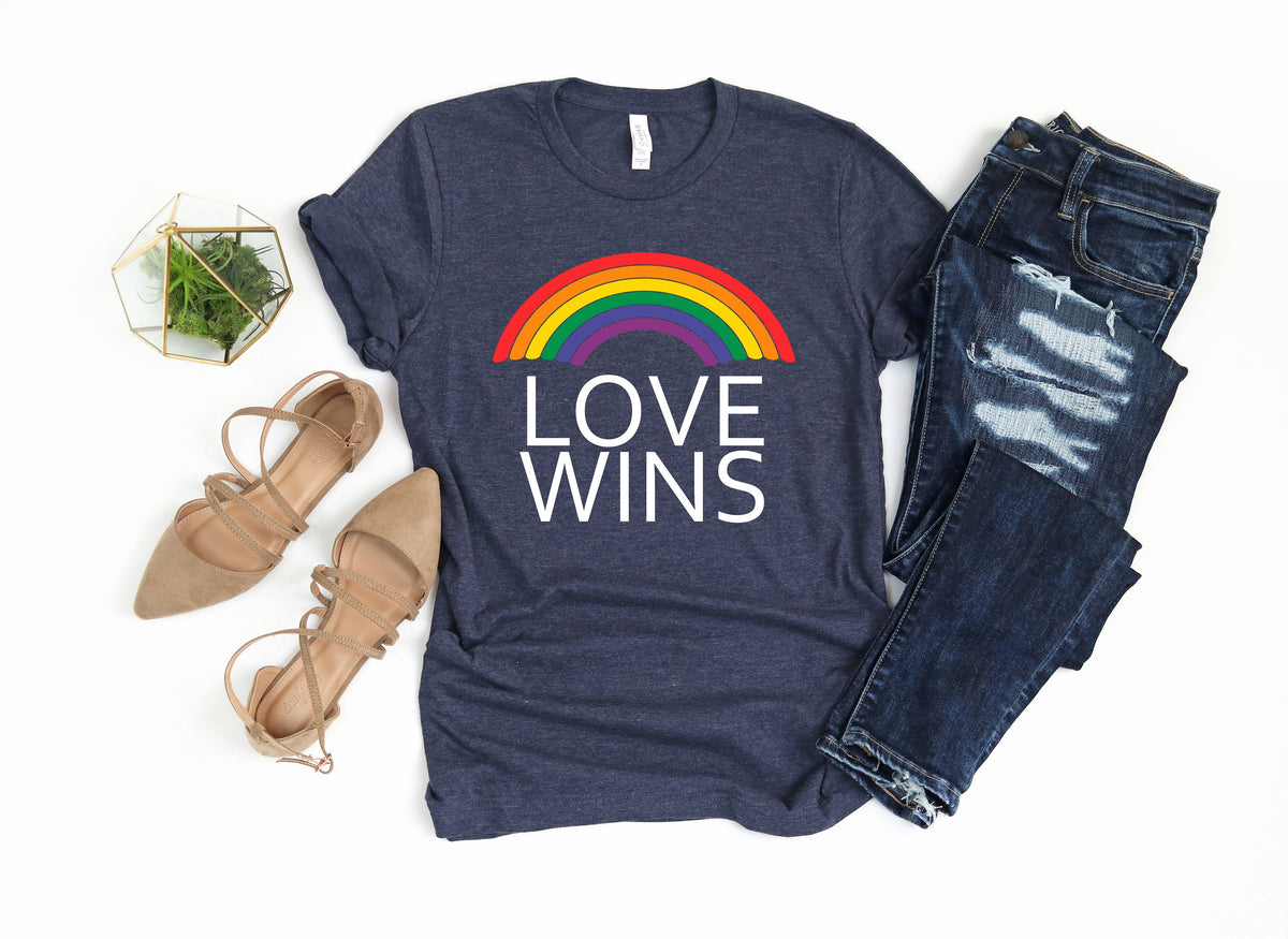 Love Wins Rainbow Shirt: LGBTQIA Pride Tee