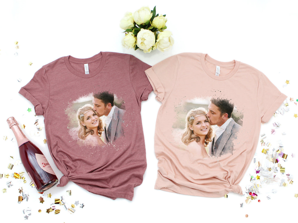 Personalized Watercolor Photo Shirt: Custom Family Picture Tee