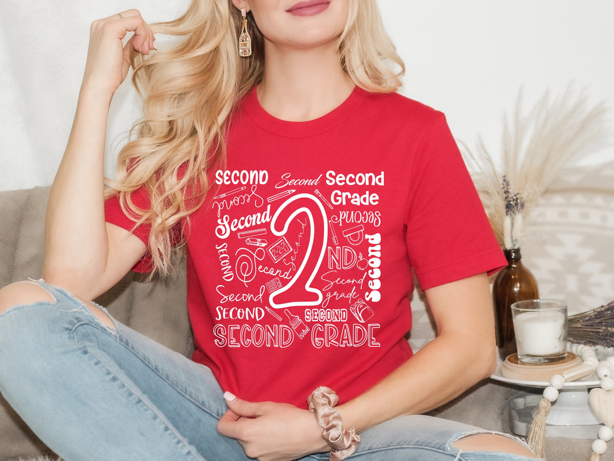 Second Grade Teacher Shirt: 100% Cotton Team Shirt