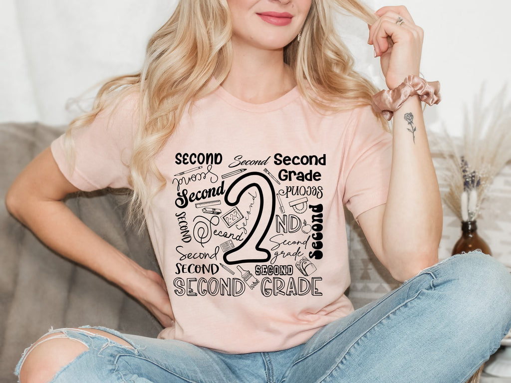 Second Grade Teacher Shirt: 100% Cotton Team Shirt