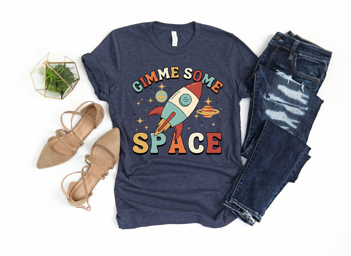 Gimme Some Space T-Shirt: Retro Rocket Galaxy Tee
