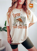 Mushroom Graphic Tee: Grow Your Own Way Vintage Style Shirt