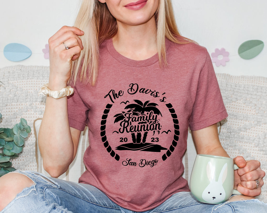Beach Family Reunion Shirt: Palm Tree Reunited Design