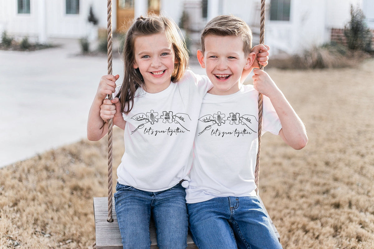 Autism Awareness Shirt: Let's Grow Together Tee