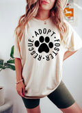Rescue Dog Paw Shirt: Adopt Foster Animal Tee