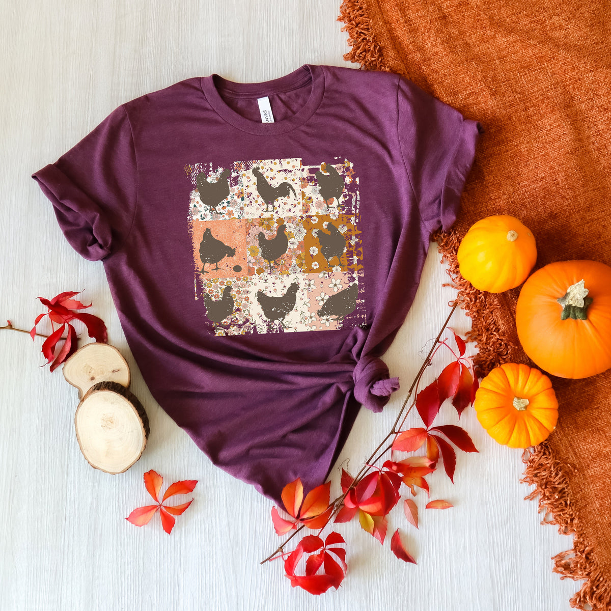 Floral Chicken Shirt: 4H Farm Egg Humor Tee