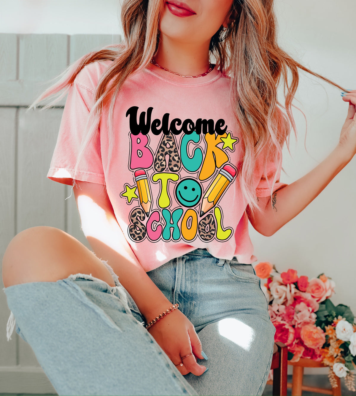 Back to School Teacher T-Shirt, Cute Kindergarten Gift