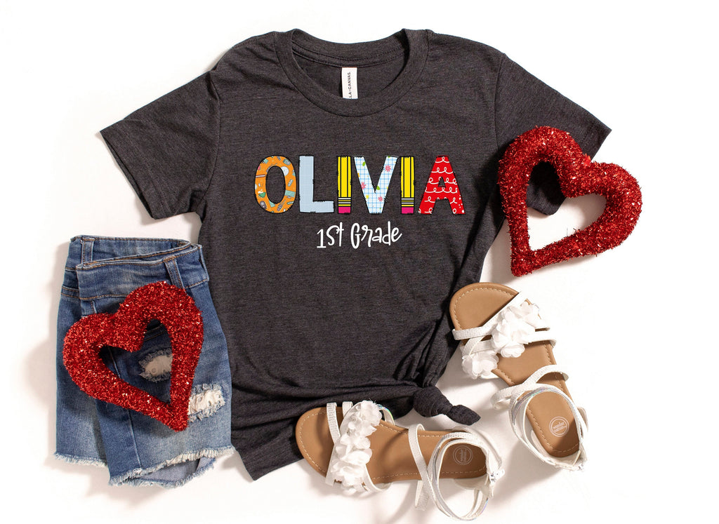 Personalized Back to School Shirt: Kids Name Tee
