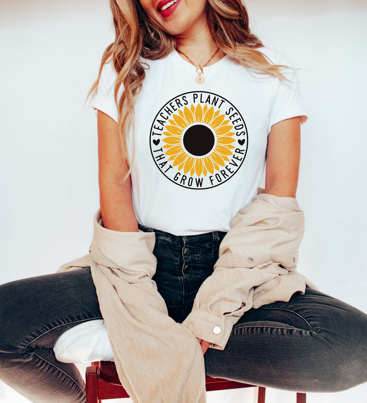 Inspirational Teacher Sunflower Shirt: Teachers Plant Seeds