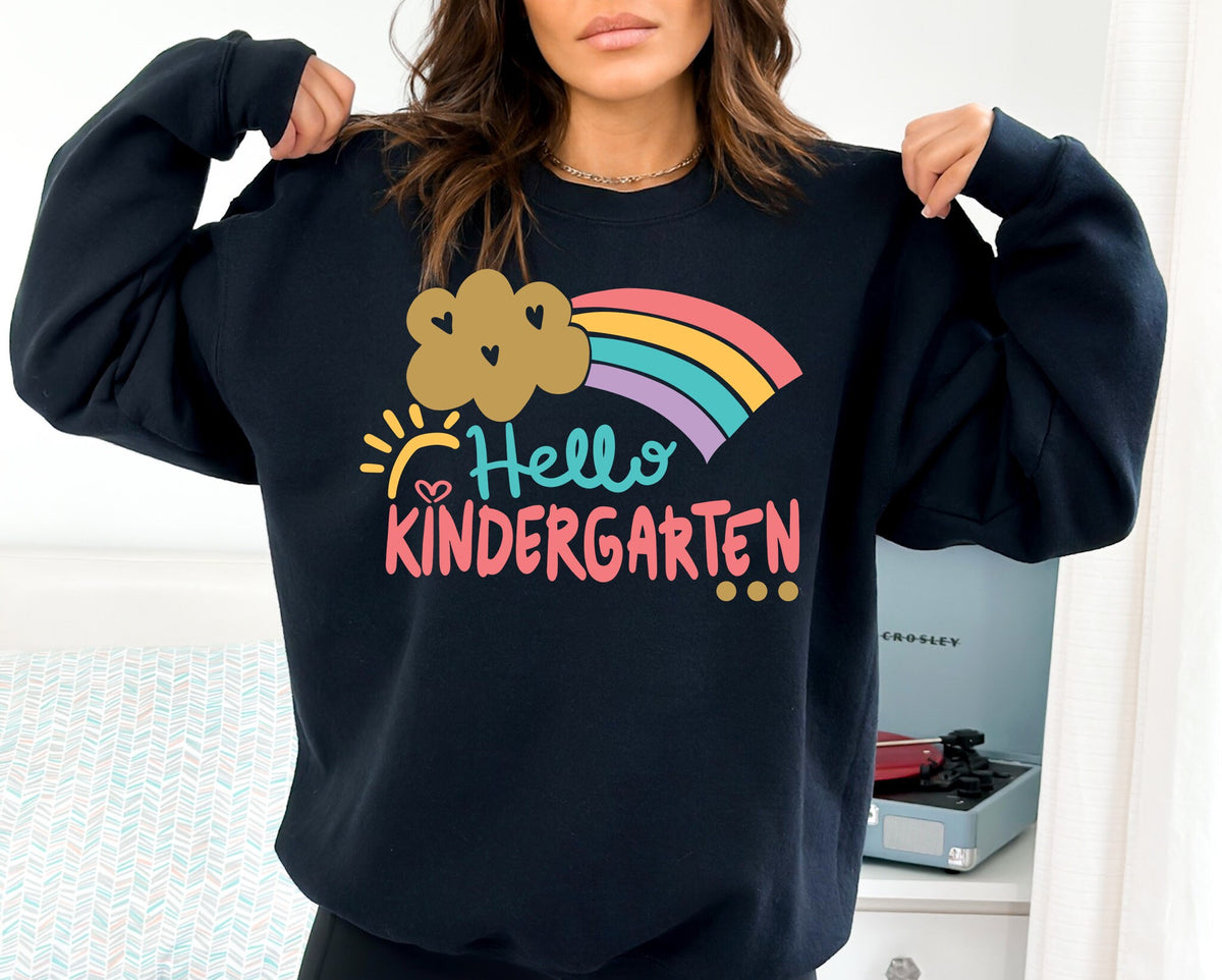 Hello Kindergarten Rainbow Shirt - Back To School Tee