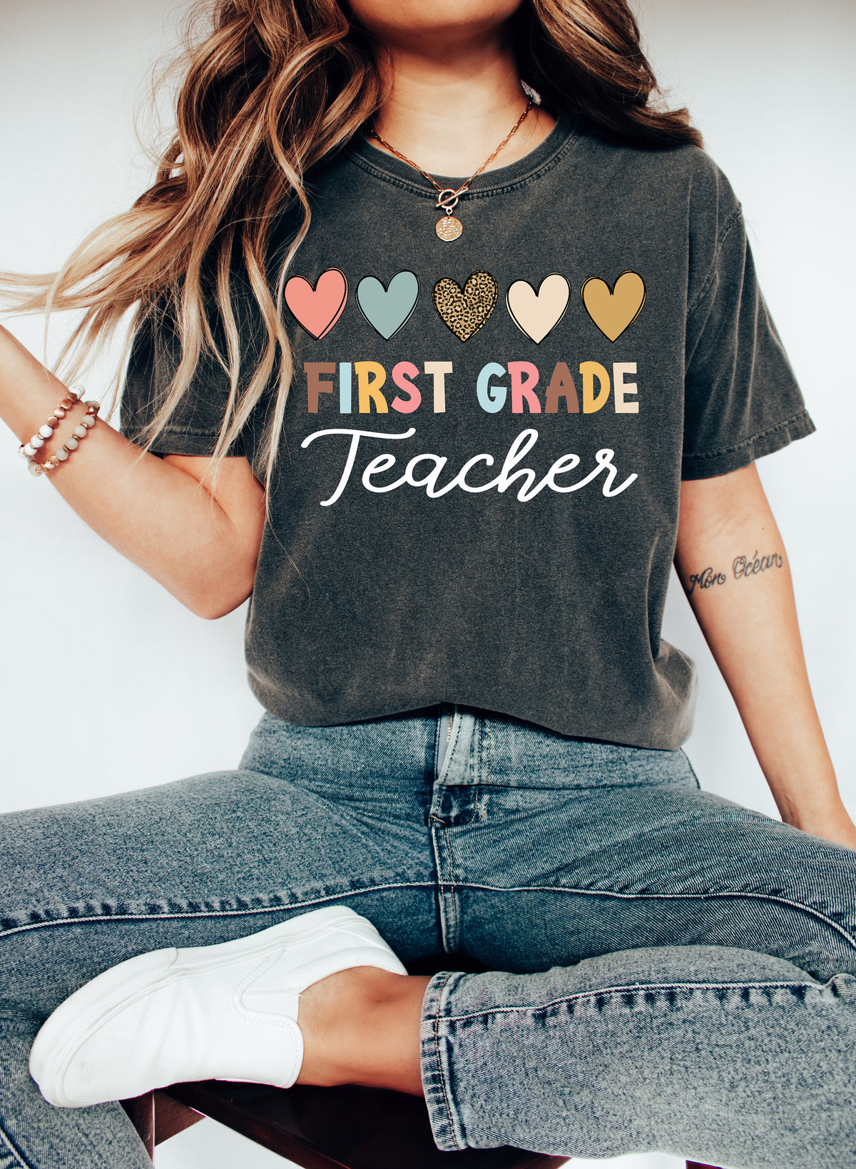 Boho First Grade Teacher Shirt: Back To School T-Shirt