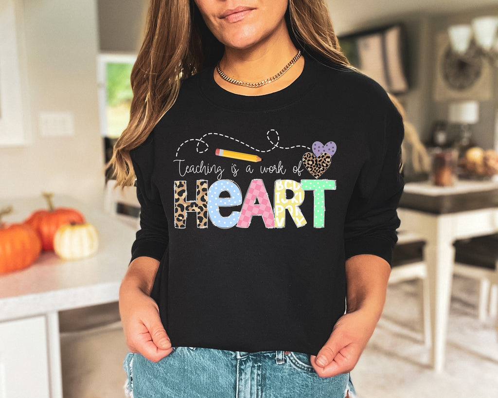 Teaching Is A Work Of Heart T-Shirt, Teacher Gift