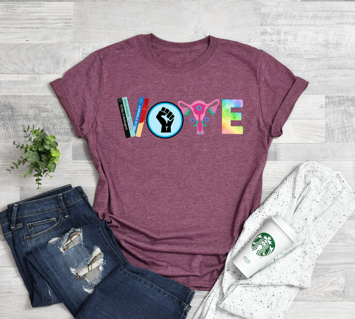 Vote Banned Books Shirt: Pro Choice, BLM, LGBTQ Rights Tee