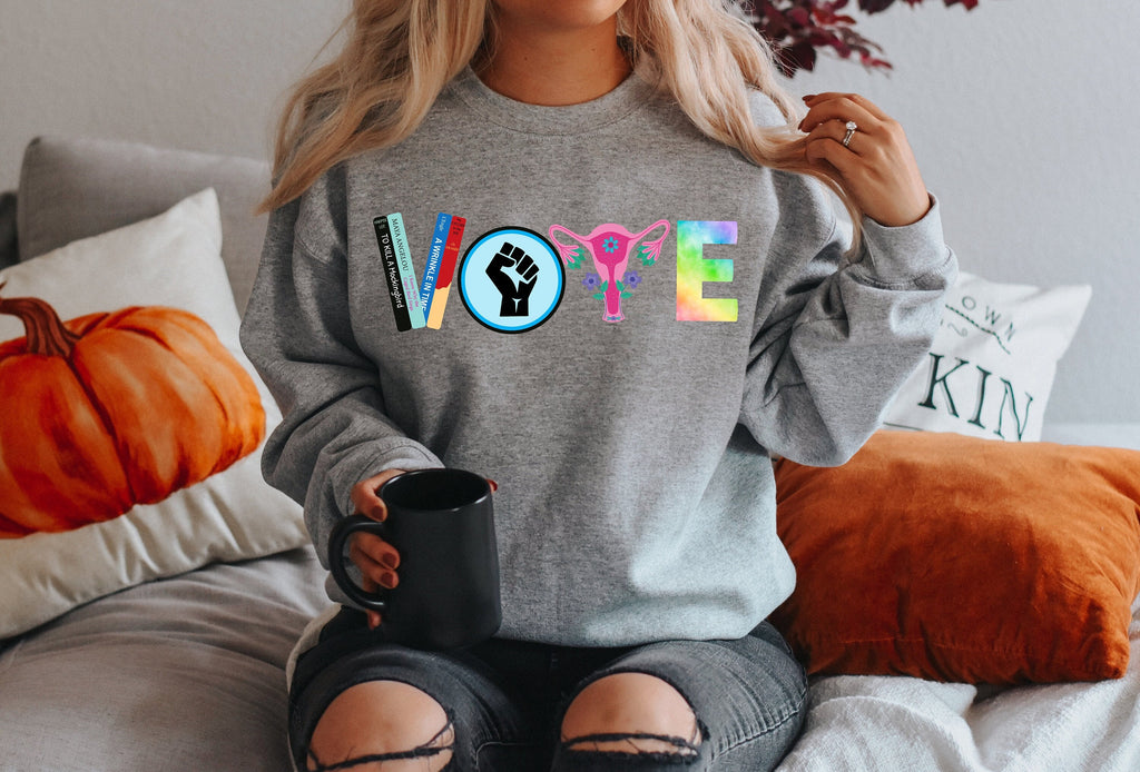 Vote Banned Books Shirt: Pro Choice, BLM, LGBTQ Rights Tee