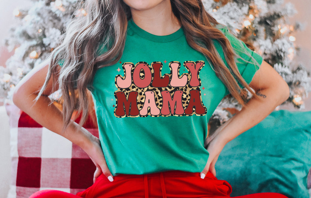 Retro Jolly Mama Christmas Shirt: Holiday Family Tee