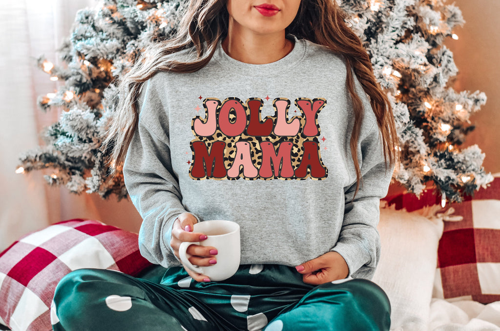 Retro Jolly Mama Christmas Shirt: Holiday Family Tee