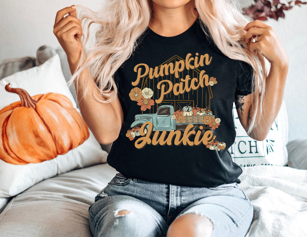 Pumpkin Patch Junkie Sweatshirt: Fall Thanksgiving T-Shirt