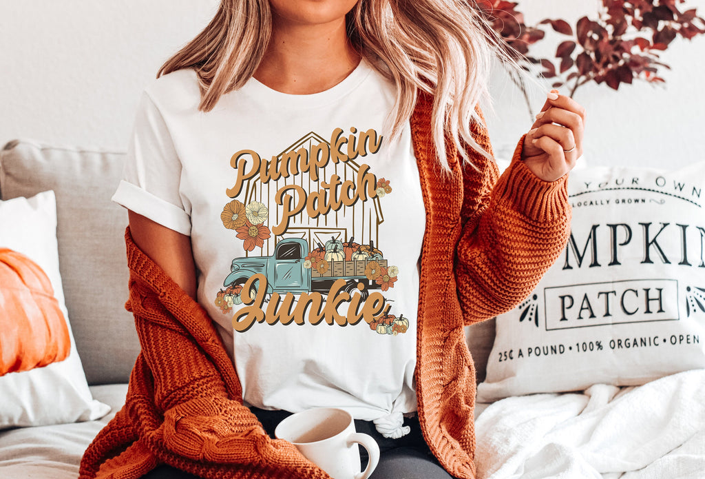 Pumpkin Patch Junkie Sweatshirt: Fall Thanksgiving T-Shirt