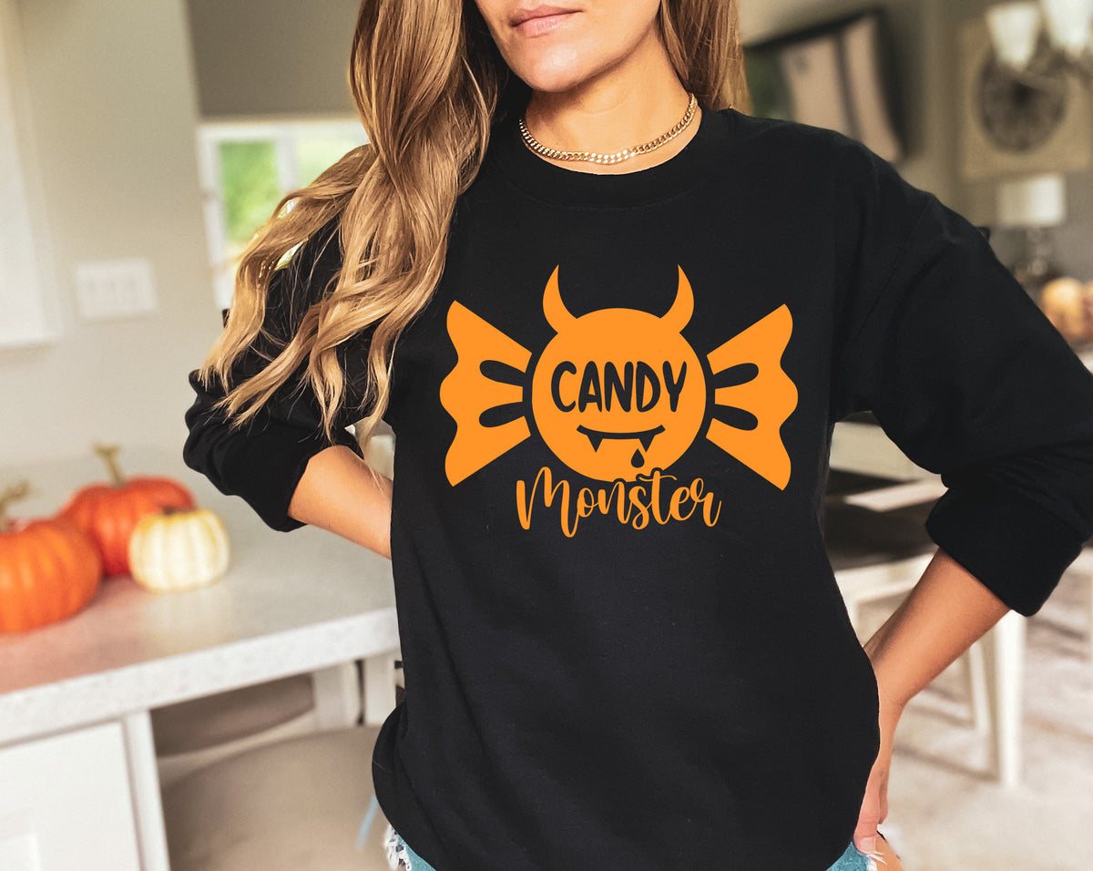 Candy Monster Halloween Shirt, Happy Halloween Tee