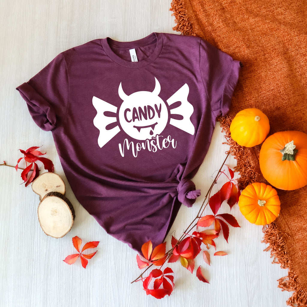 Candy Monster Halloween Shirt, Happy Halloween Tee