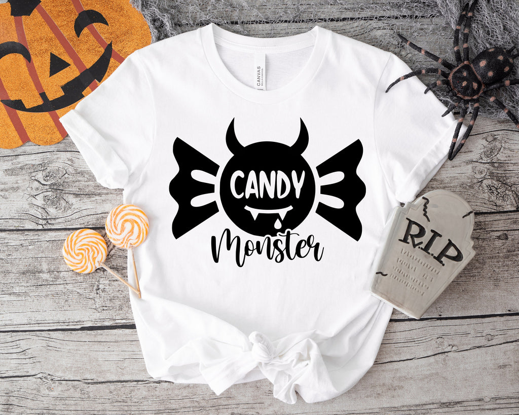 Candy Monster Halloween Shirt, Happy Halloween Tee