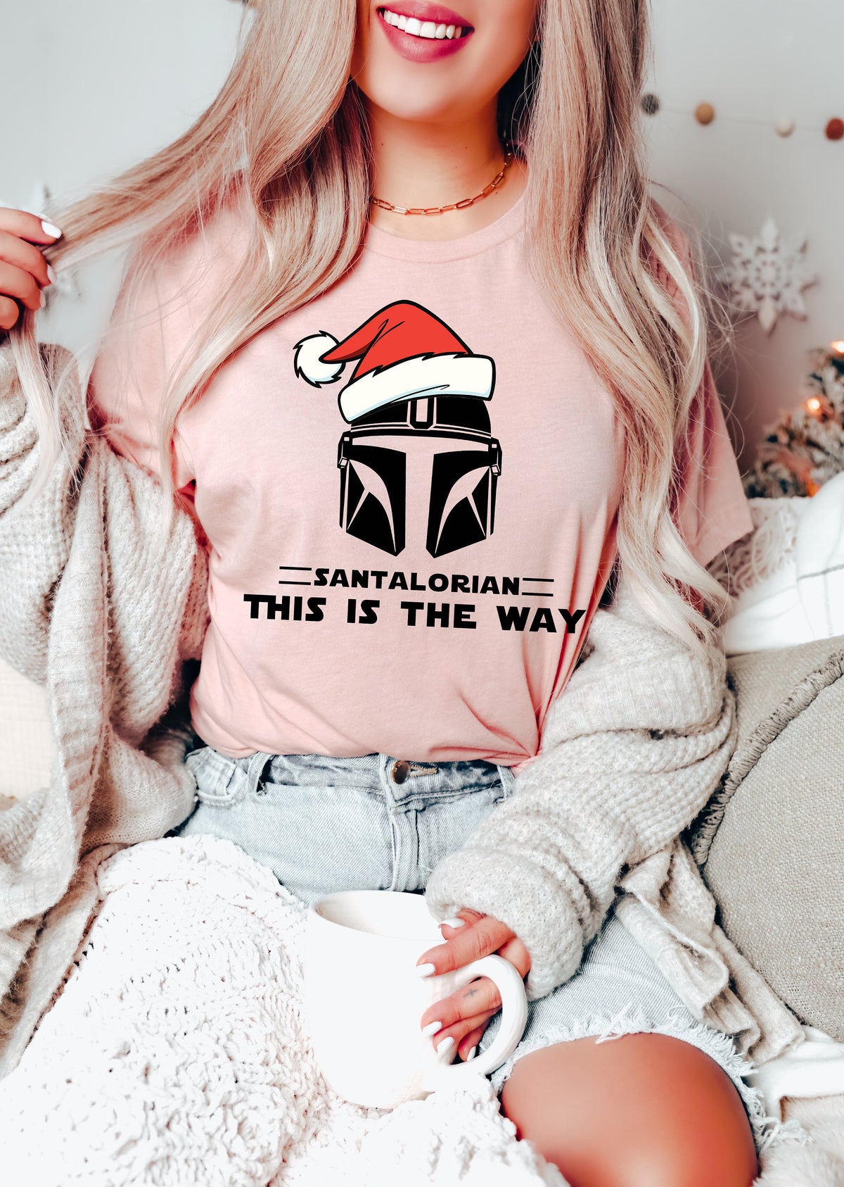 Santalorian Christmas T-Shirt, Santa Mandalorian Tee