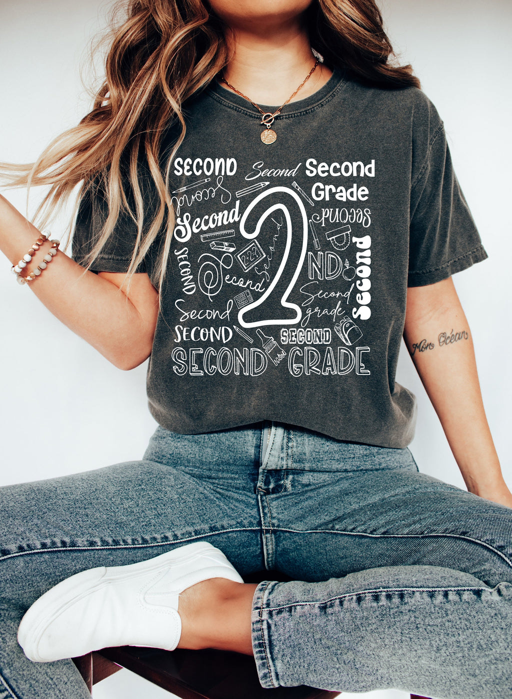 Second Grade Teacher Shirt: 100% Cotton Team Shirt