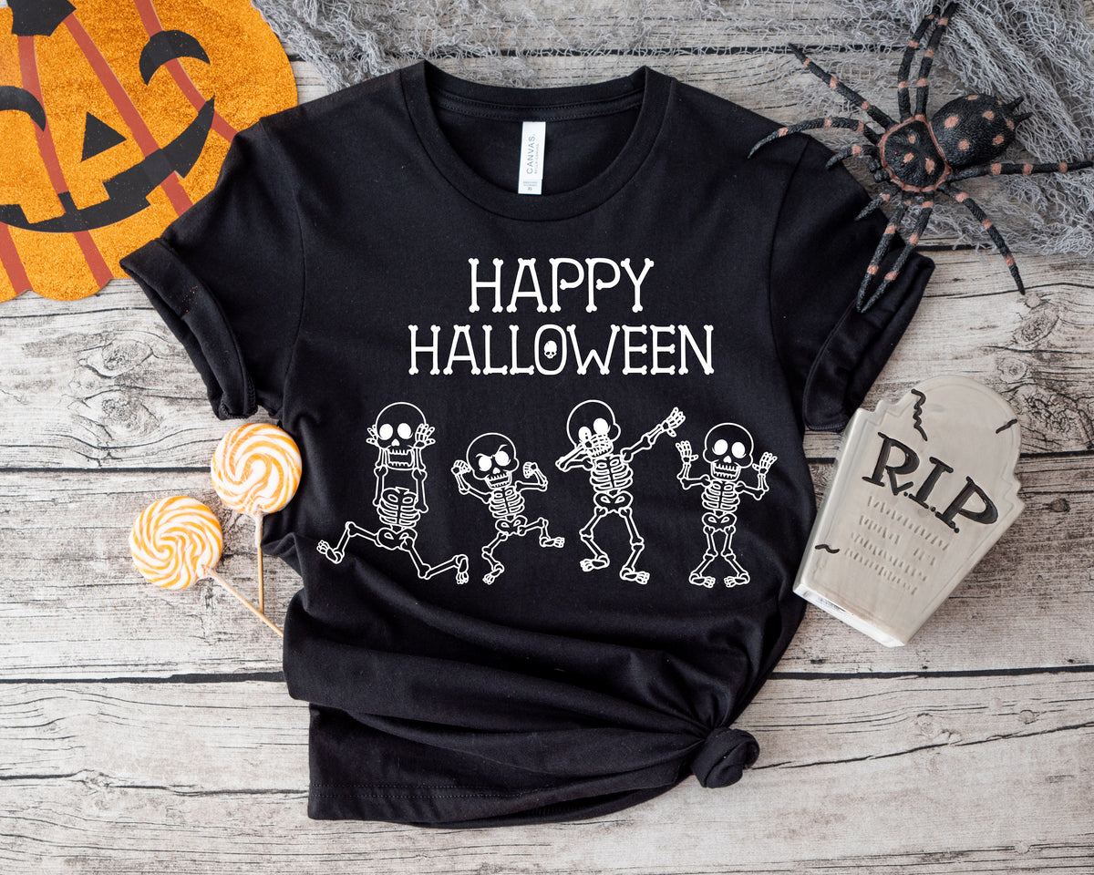 Dancing Skeleton Halloween Shirt: Funny Party Tee