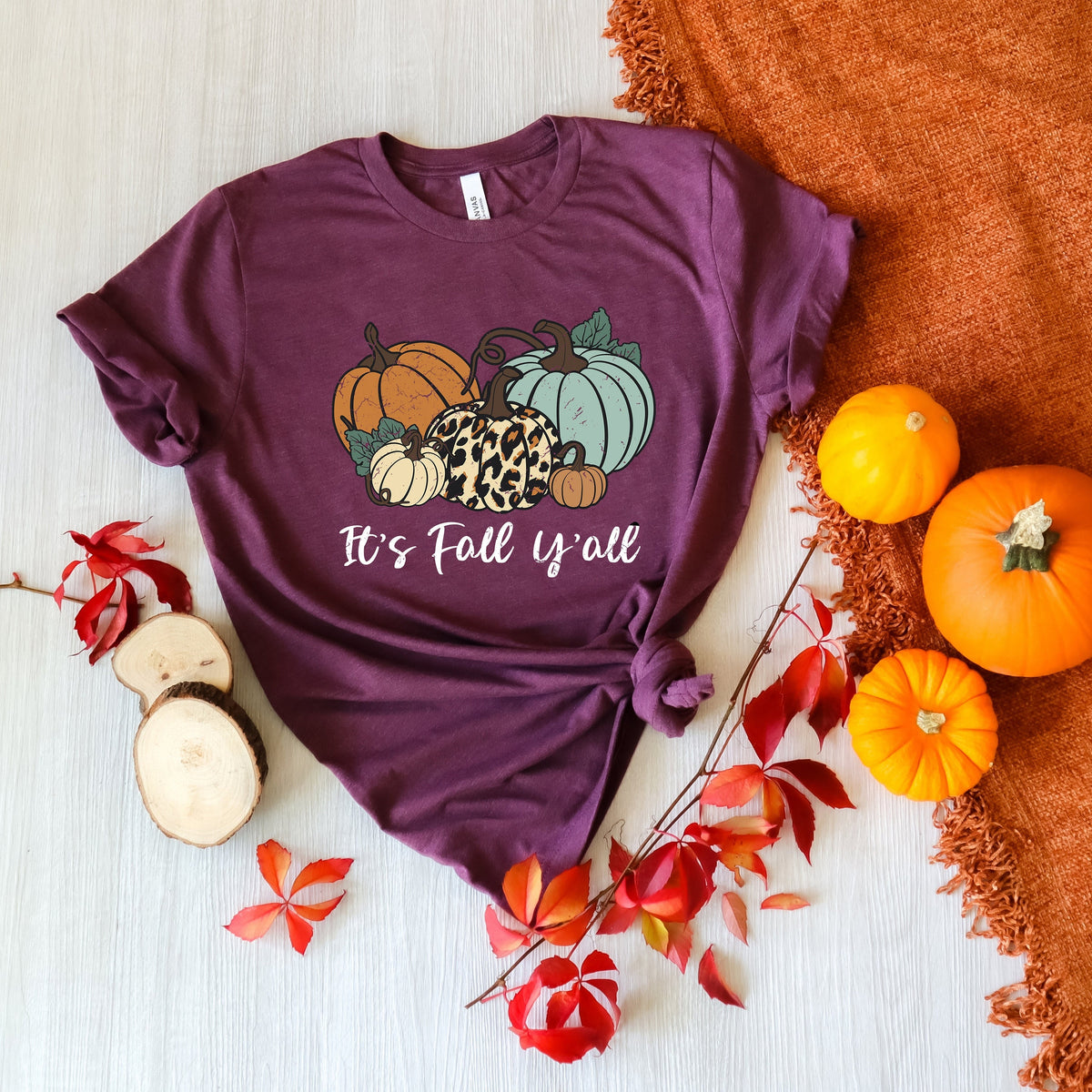 Its Fall Yall Shirt, Cute Pumpkin Graphic Tee, Autumn Shirt
