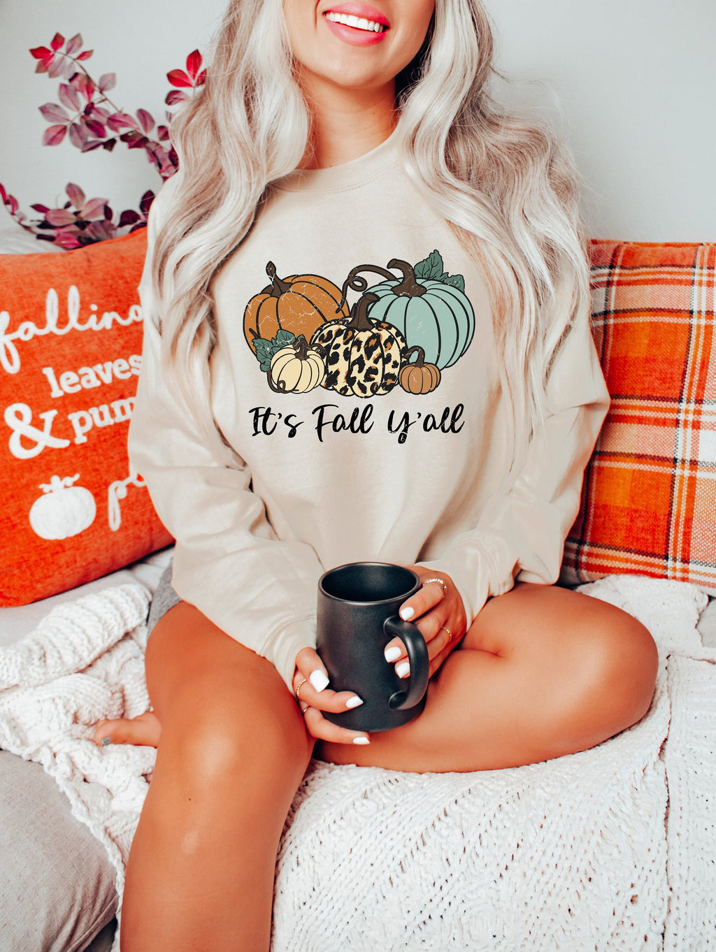 Its Fall Yall Shirt, Cute Pumpkin Graphic Tee, Autumn Shirt