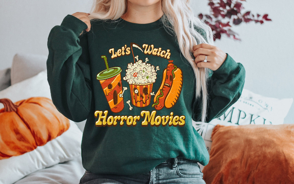 Cute Horror Movie Shirt, Halloween Characters, Funny Graphic Tee