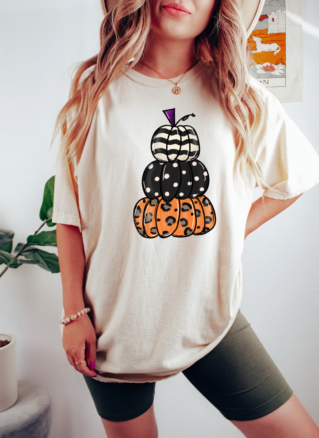 Stacked Pumpkins Halloween Shirt: Funny Trick or Treat Tee