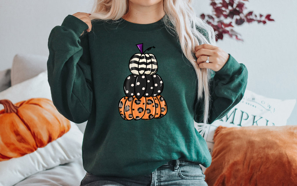 Stacked Pumpkins Halloween Shirt: Funny Trick or Treat Tee